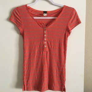 We The Free, Cap Sleeve T-shirt, Orange/Tan, XS